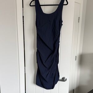 Sophisticated Midnight Blue Midi Dress